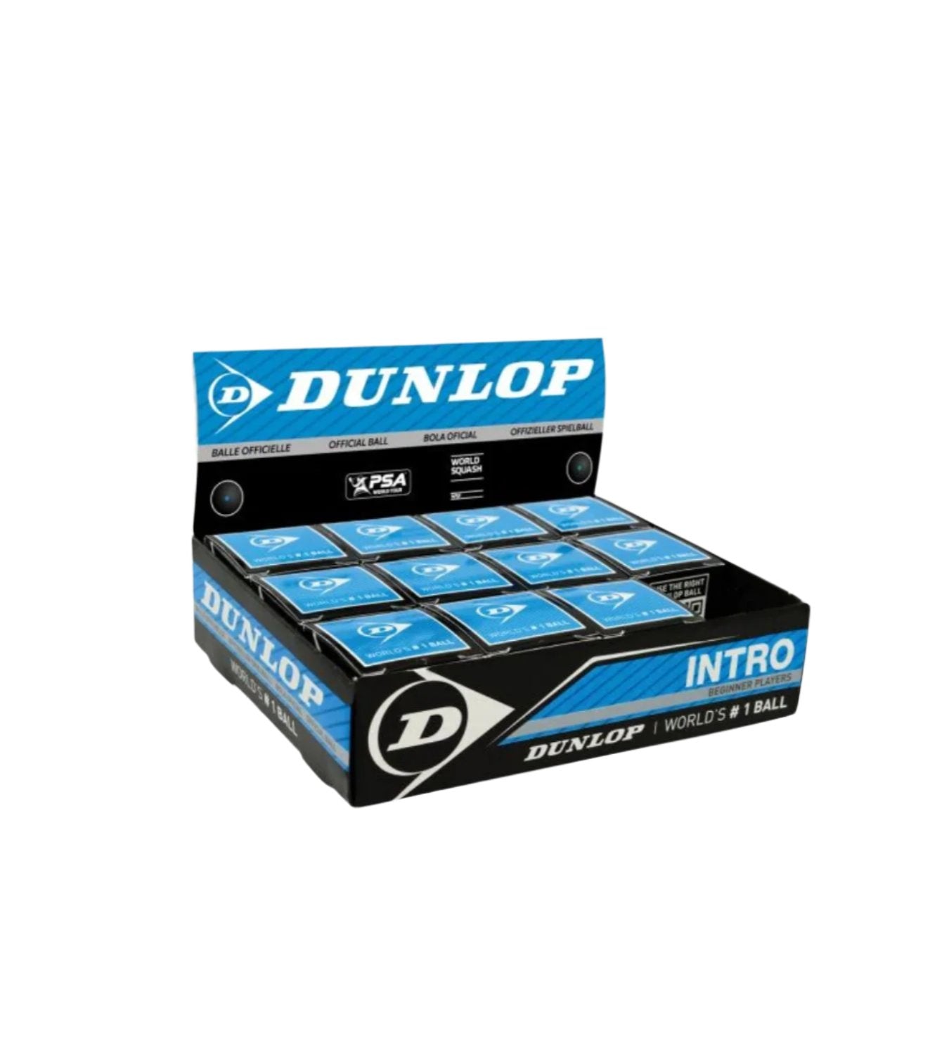 Dunlop Intro squash bolde (1 blå prik)