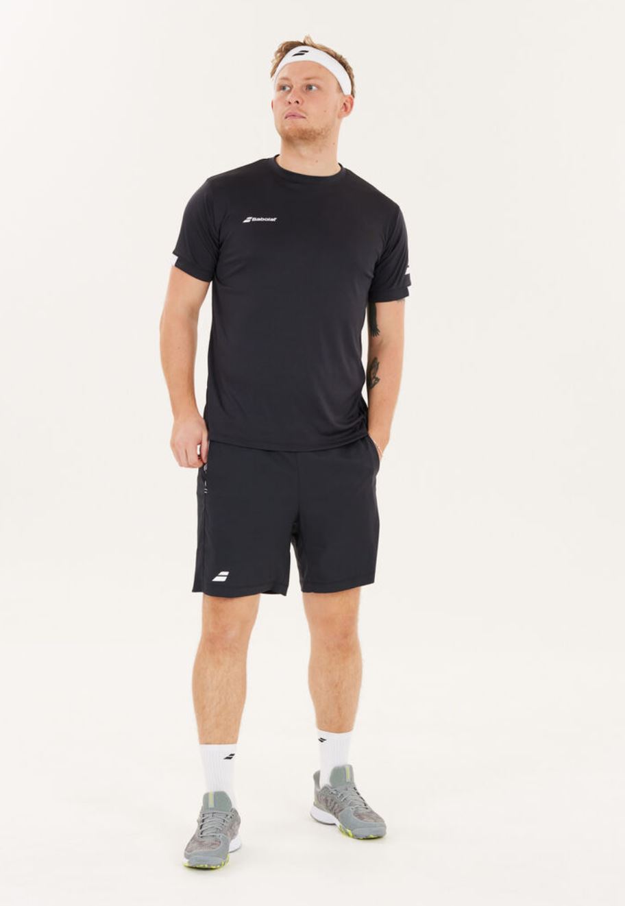 Babolat Play Crew Neck Tee (Herre, Sort)