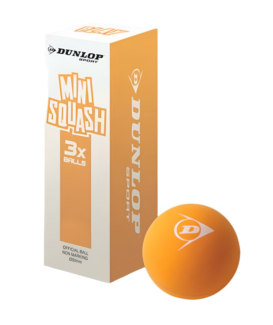 Dunlop Play Mini Squashbolde (Orange, 3-pak)