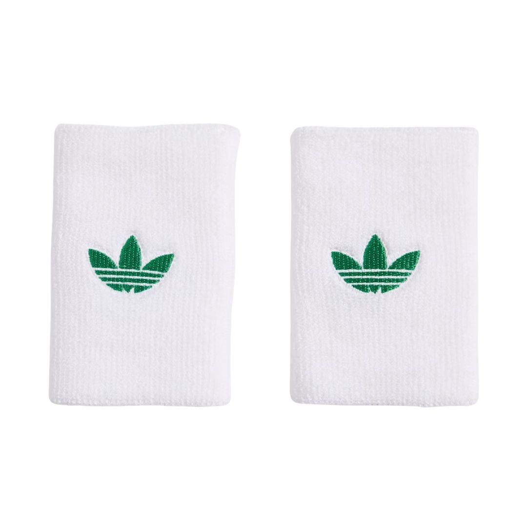 Adidas Originals Large Wristbands (2-pak, White/Green)