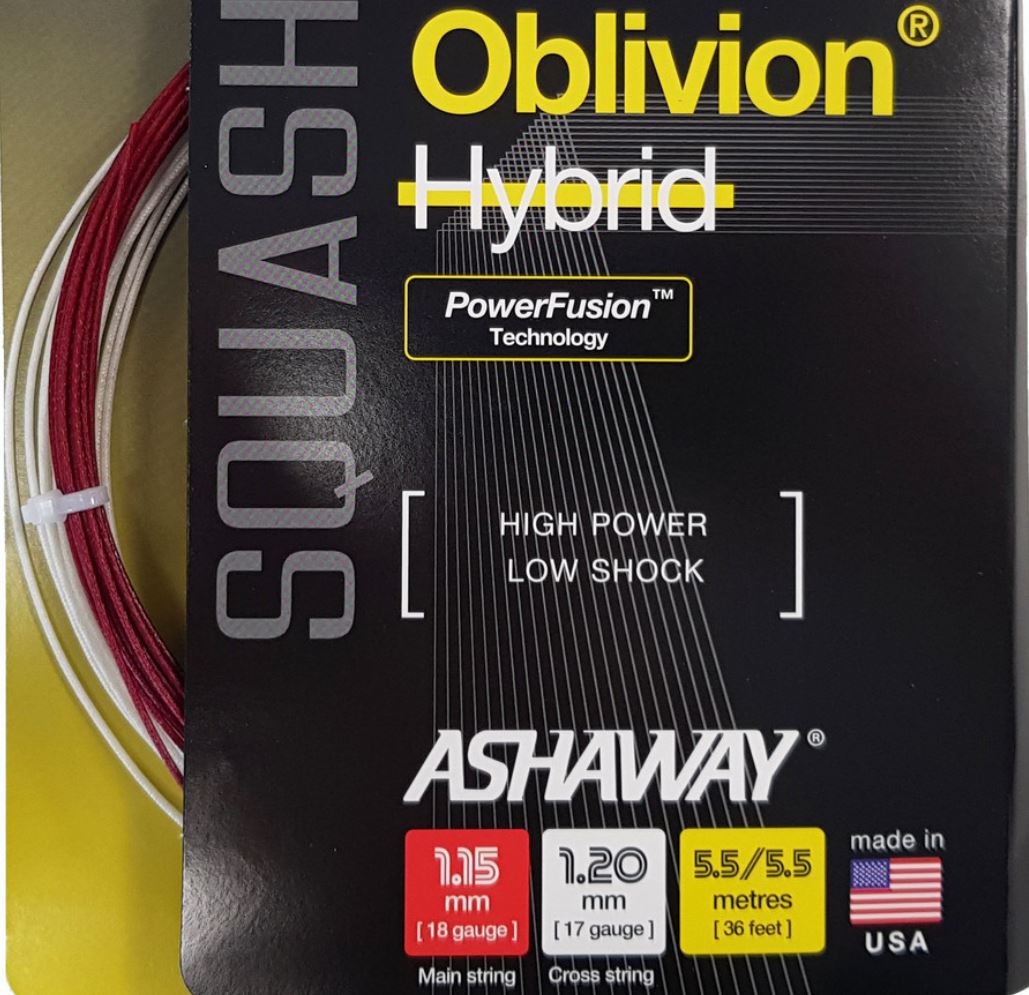 Opstrengning med Ashaway Oblivion Hybrid (Rød/Hvid)