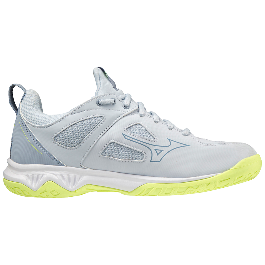 Mizuno Ghost Shadow Squashsko (Dame, Heather/Troposphere/Neo Lime)